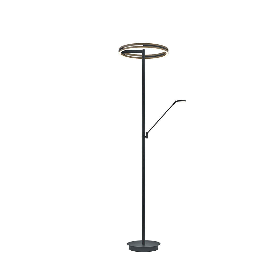 LED-STEHLEUCHTE Ben 45/180 cm  - Bronzefarben, MODERN, Metall (45/180cm) - elements by BANKAMP