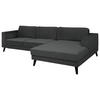 ECKSCHLAFSOFA in Velours Anthrazit  - Wengefarben/Anthrazit, Modern, Holz/Textil (277/167cm) - Trendmanufaktur