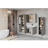 BADEZIMMER 5-teilig  in  - Weiss/Hellgrau, Lifestyle, Glas/Keramik (120,4/131,5/30,2cm) - P & B