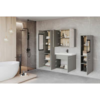BADEZIMMER 5-teilig  in  - Weiss/Hellgrau, Lifestyle, Glas/Keramik (120,4/131,5/30,2cm) - P & B