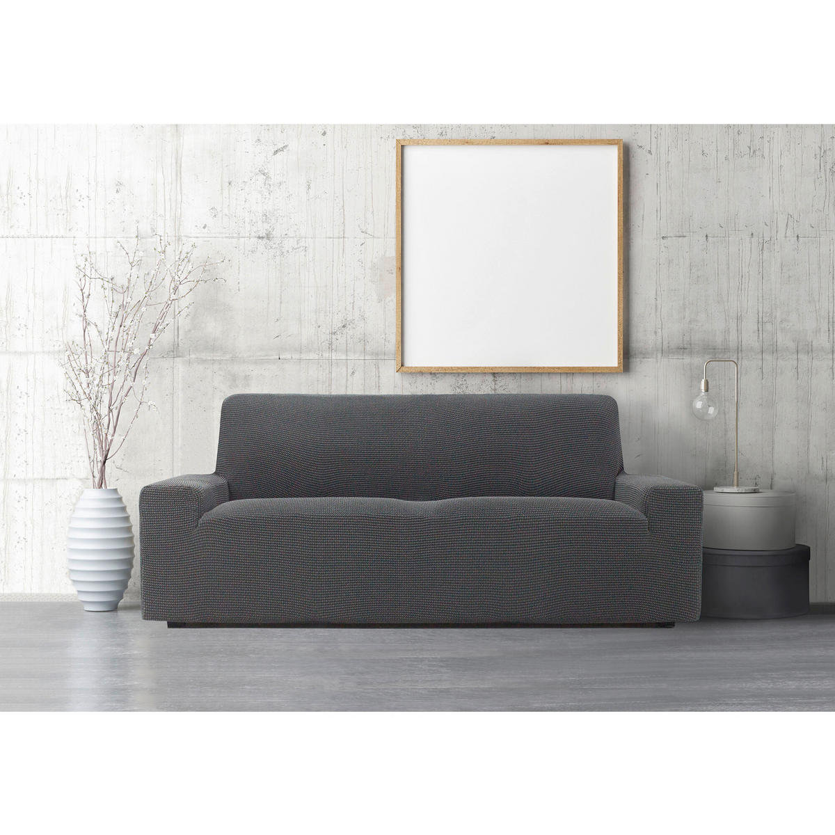 NAVLAKA ZA TROSED  NORA  - tamnosiva, Konvencionalno, tekstil (180-230/80-110/60-110cm) - Novel