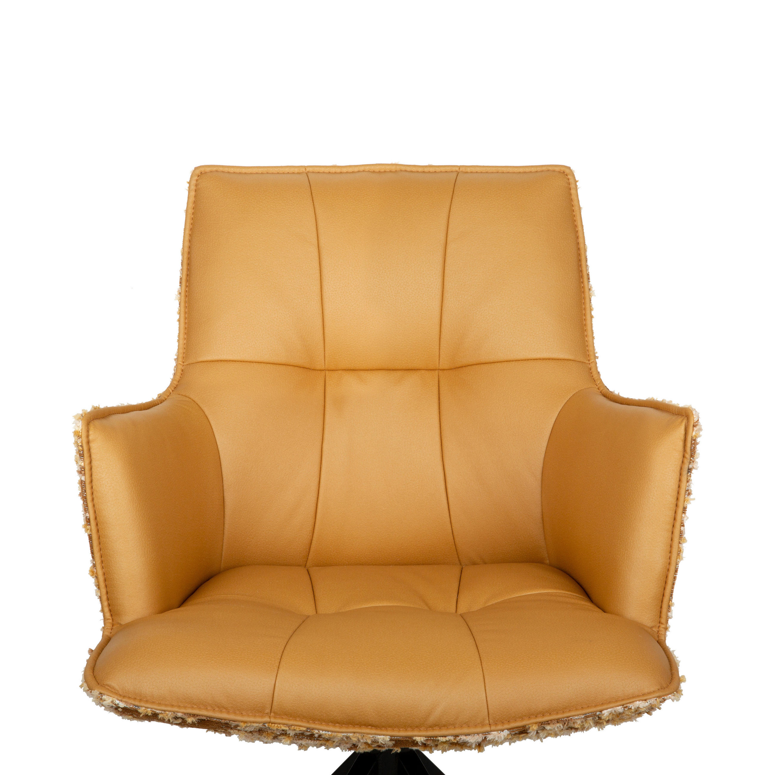ARMLEHNSTUHL  in Eisen Jacquard, Mikrofaser  - Cognac/Schwarz, Design, Textil/Metall (59/89,5/63cm) - Novel