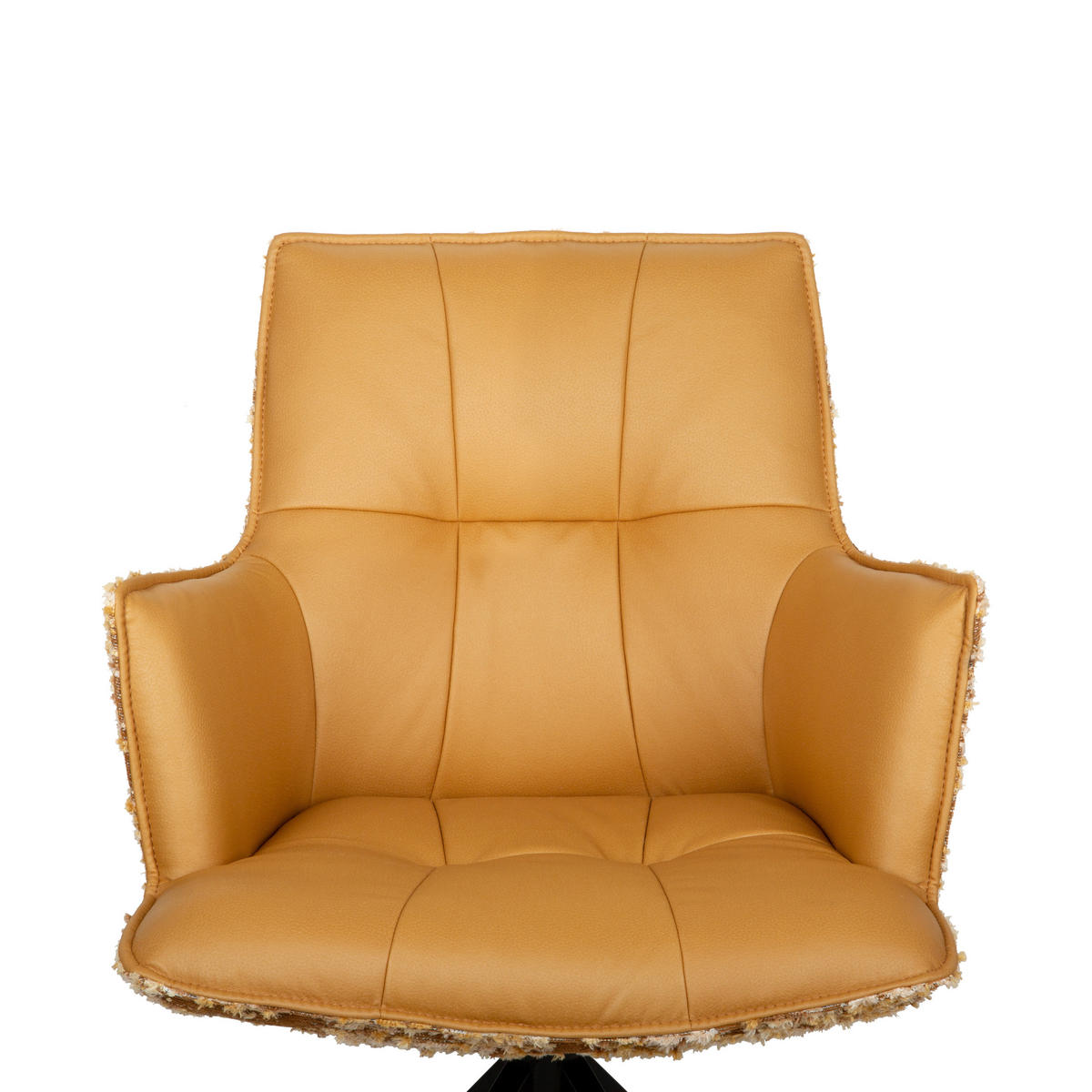 ARMLEHNSTUHL  in Eisen Jacquard, Mikrofaser  - Cognac/Schwarz, Design, Textil/Metall (59/89,5/63cm) - Novel