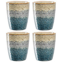 TASSENSET 4-teilig  - Blau/Anthrazit, LIFESTYLE, Keramik (8,2/10/8,2cm) - Leonardo