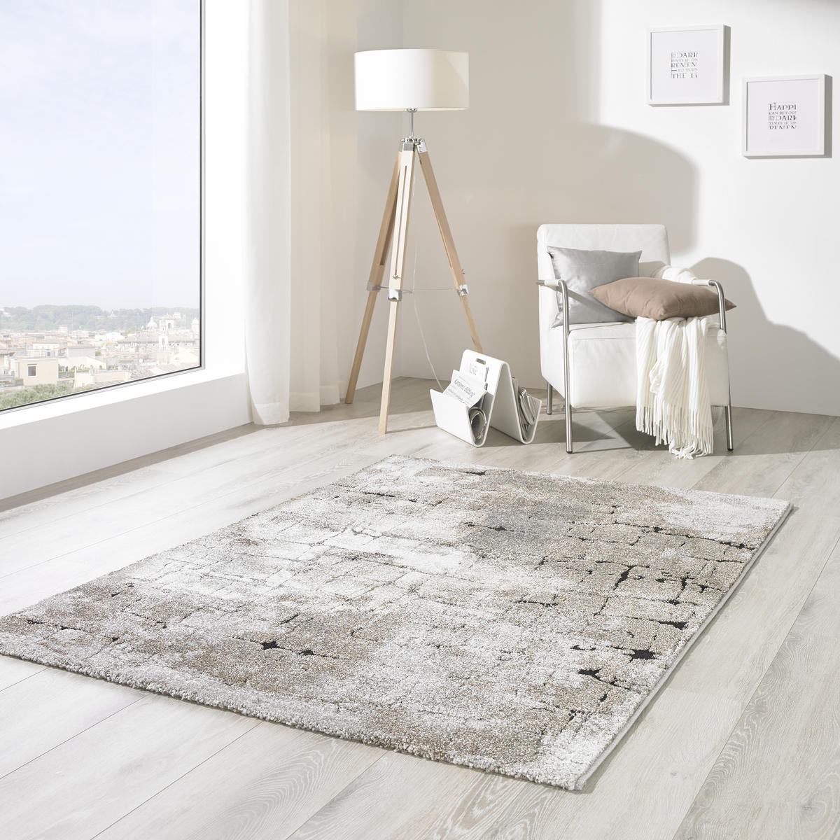 TKANI TEPIH 133/190 cm   smeđa, siva, bež  Balearia Ibiza  - siva/bež, Design, tekstil (133/190cm) - Novel