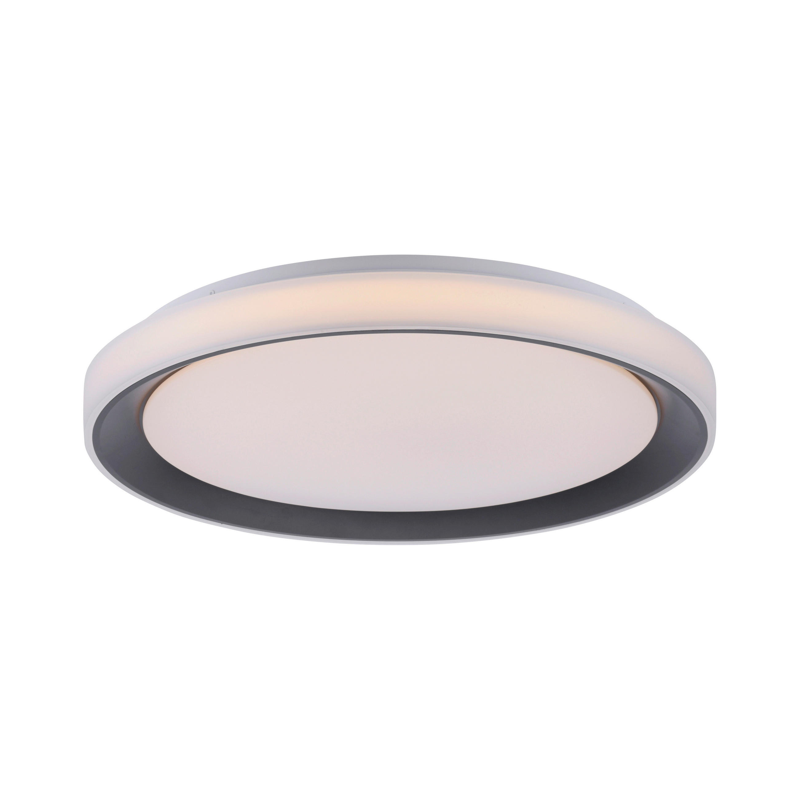 LED-DECKENLEUCHTE LOLASMART-DISC  Smart 51/7,5 cm   - Schwarz, Design, Kunststoff/Metall (51/7,5cm) - Just Light