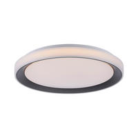 LED-DECKENLEUCHTE LOLASMART-DISC  Smart 51/7,5 cm   - Schwarz, Design, Kunststoff/Metall (51/7,5cm) - Just Light