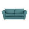 2-SITS SOFFA i textil petrol  - petrol/naturfärgad, trä/textil (190/70-85/95cm) - MID.YOU