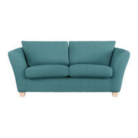 2-SITS SOFFA i textil petrol  - petrol/naturfärgad, trä/textil (190/70-85/95cm) - MID.YOU