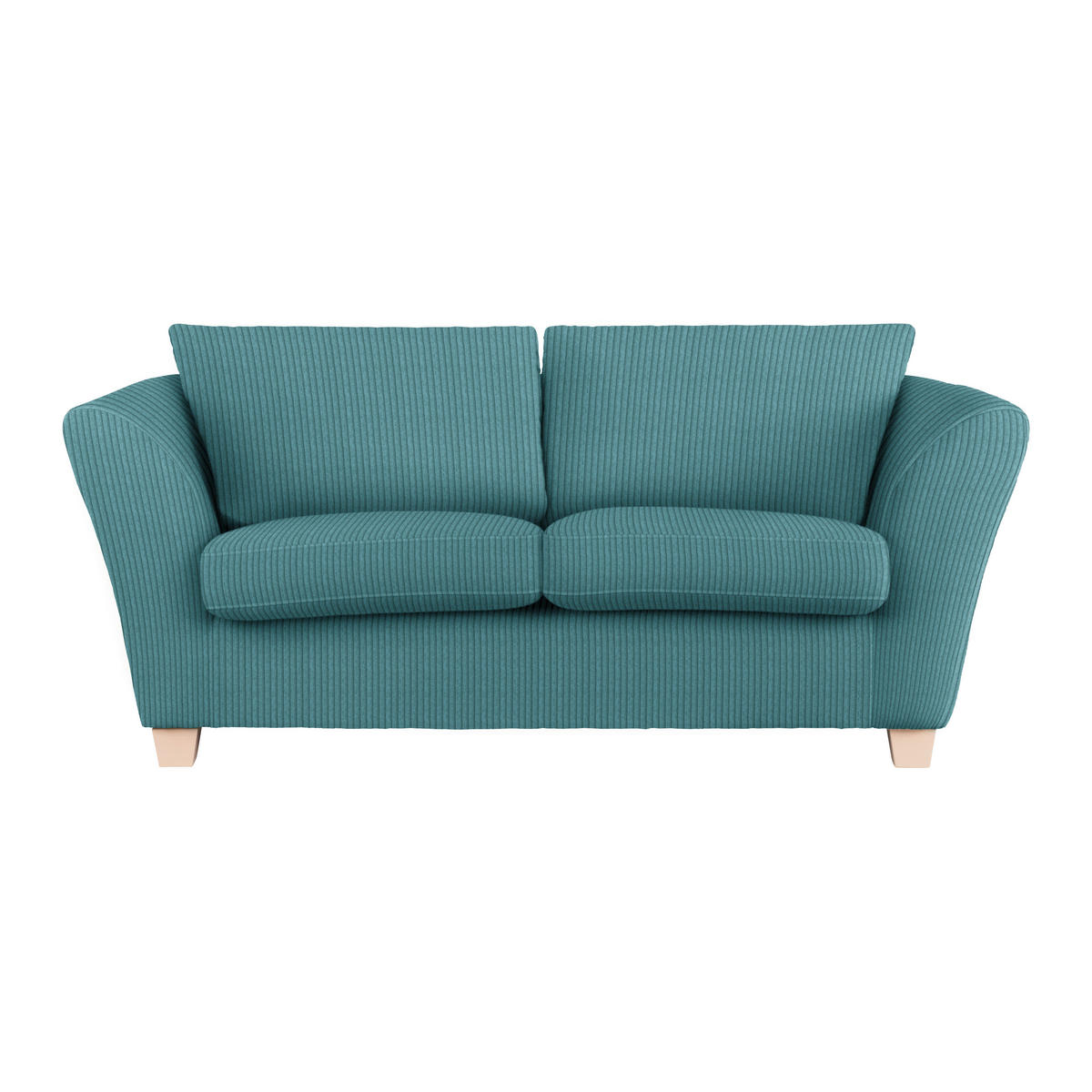 2-SITS SOFFA i textil petrol  - petrol/naturfärgad, trä/textil (190/70-85/95cm) - MID.YOU