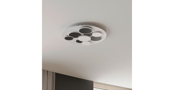 LED-DECKENLEUCHTE 46,8/6 cm - Schwarz/Weiß, Trend, Kunststoff/Metall (46,8/6cm) - Novel