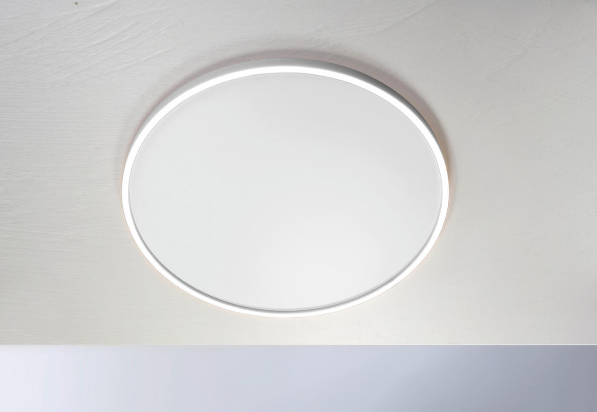 LED-DECKENLEUCHTE 80/4 cm    - Alufarben/Weiß, Basics, Metall (80/4cm) - BOPP