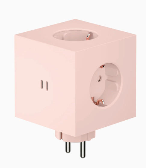 STECKDOSENWÜRFEL - Altrosa, Basics, Kunststoff (7,6/7,6/11,3cm) - AVOLT