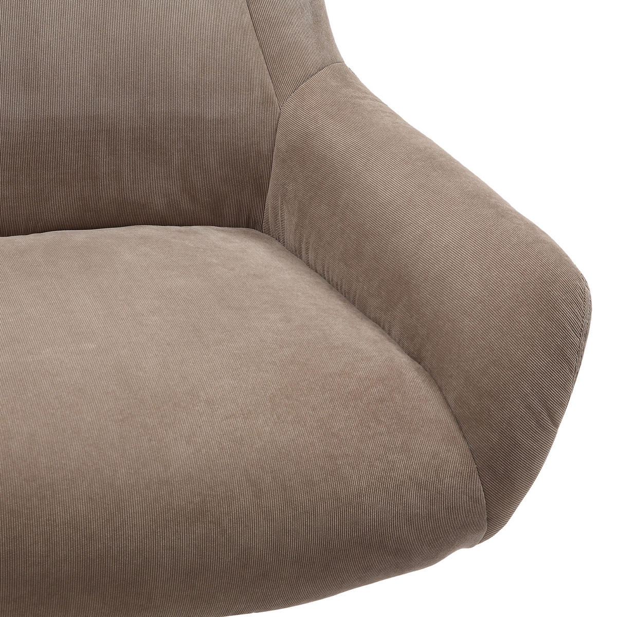 SESSELSET in Cord Braun  - Schwarz/Braun, MODERN, Textil/Metall (82/106/85cm) - Livetastic