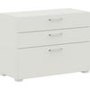 KOMMODE 100/72,8/41,9 cm  in Weiss  - Weiss/Edelstahlfarben, Design, Holzwerkstoff/Metall (100/72,8/41,9cm) - Cantus