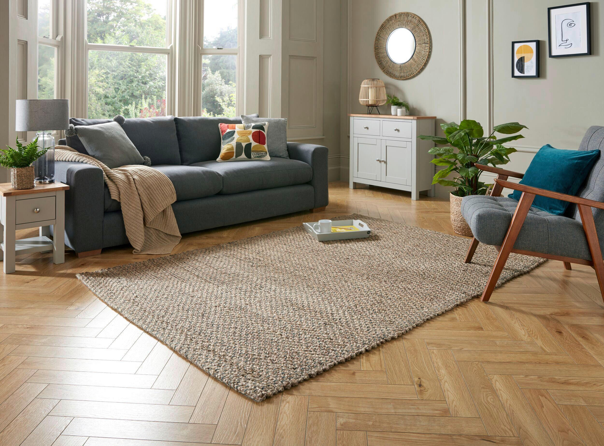 HANDWEBTEPPICH 200/290 cm Chunky Jute Naturfarben  - Naturfarben, KONVENTIONELL, Textil (200/290cm) - Xora