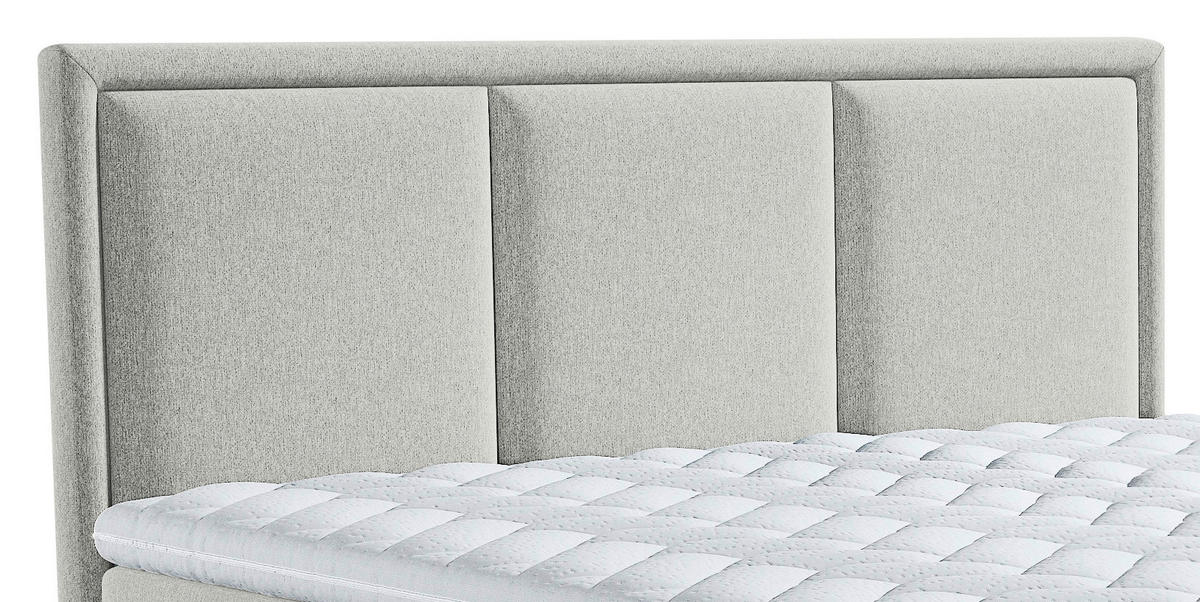 BOXSPRINGBETT 160/200 cm  in Hellgrau  - Hellgrau, Design, Kunststoff/Textil (160/200cm) - MID.YOU