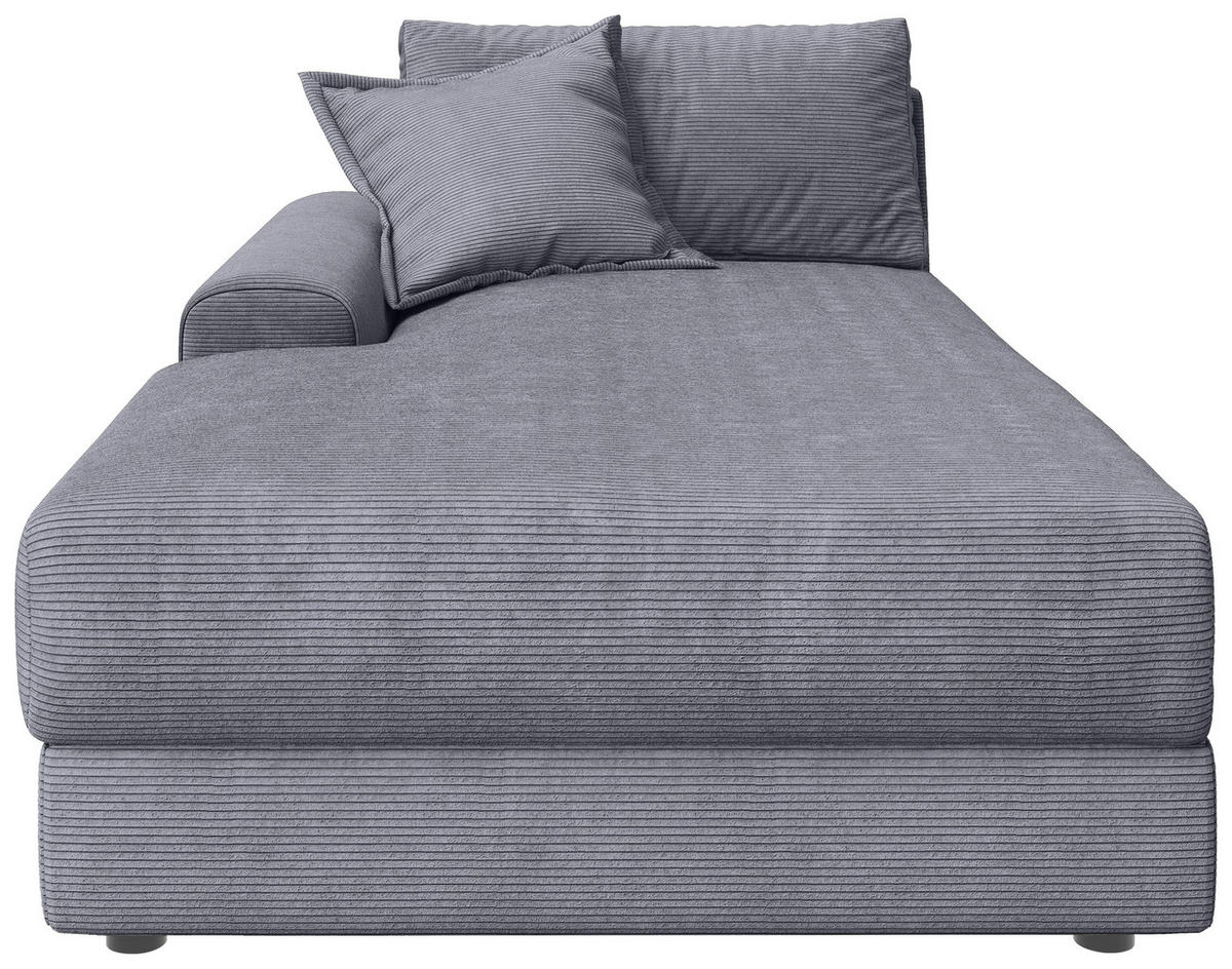 BIGSOFA Cord Dunkelgrau  - Dunkelgrau/Schwarz, MODERN, Kunststoff/Textil (117/93/190cm) - Carryhome