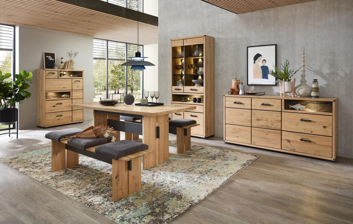 HIGHBOARD  in 105/143/38 cm  - Graphitfarben/Eiche Artisan, Design, Holz/Holzwerkstoff (105/143/38cm) - Livetastic