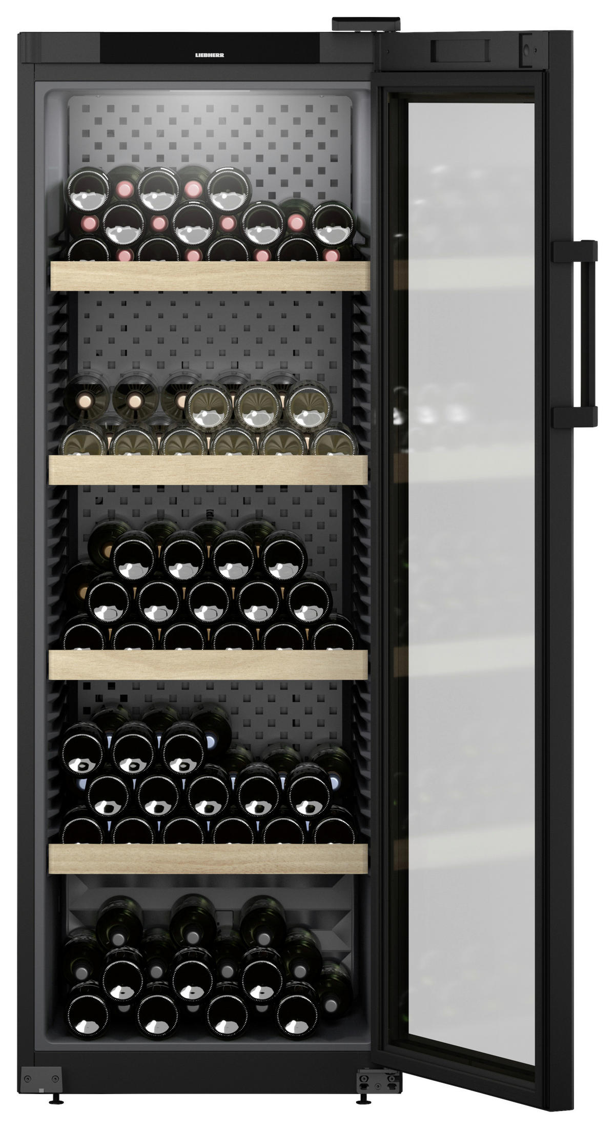 WEINKÜHLSCHRANK WPbl 5001  - Schwarz, Basics, Glas/Holz (59,7/168,4/76,3cm) - Liebherr