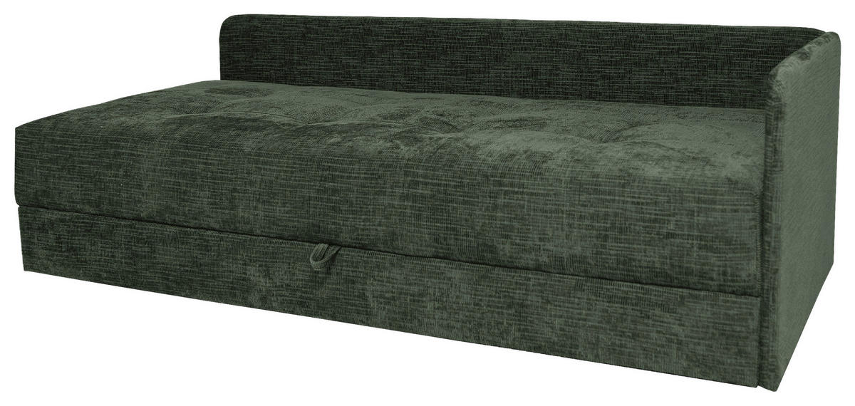 LIEGE Velours Grün  - Schwarz/Grün, KONVENTIONELL, Kunststoff/Textil (205/80/95cm) - Xora