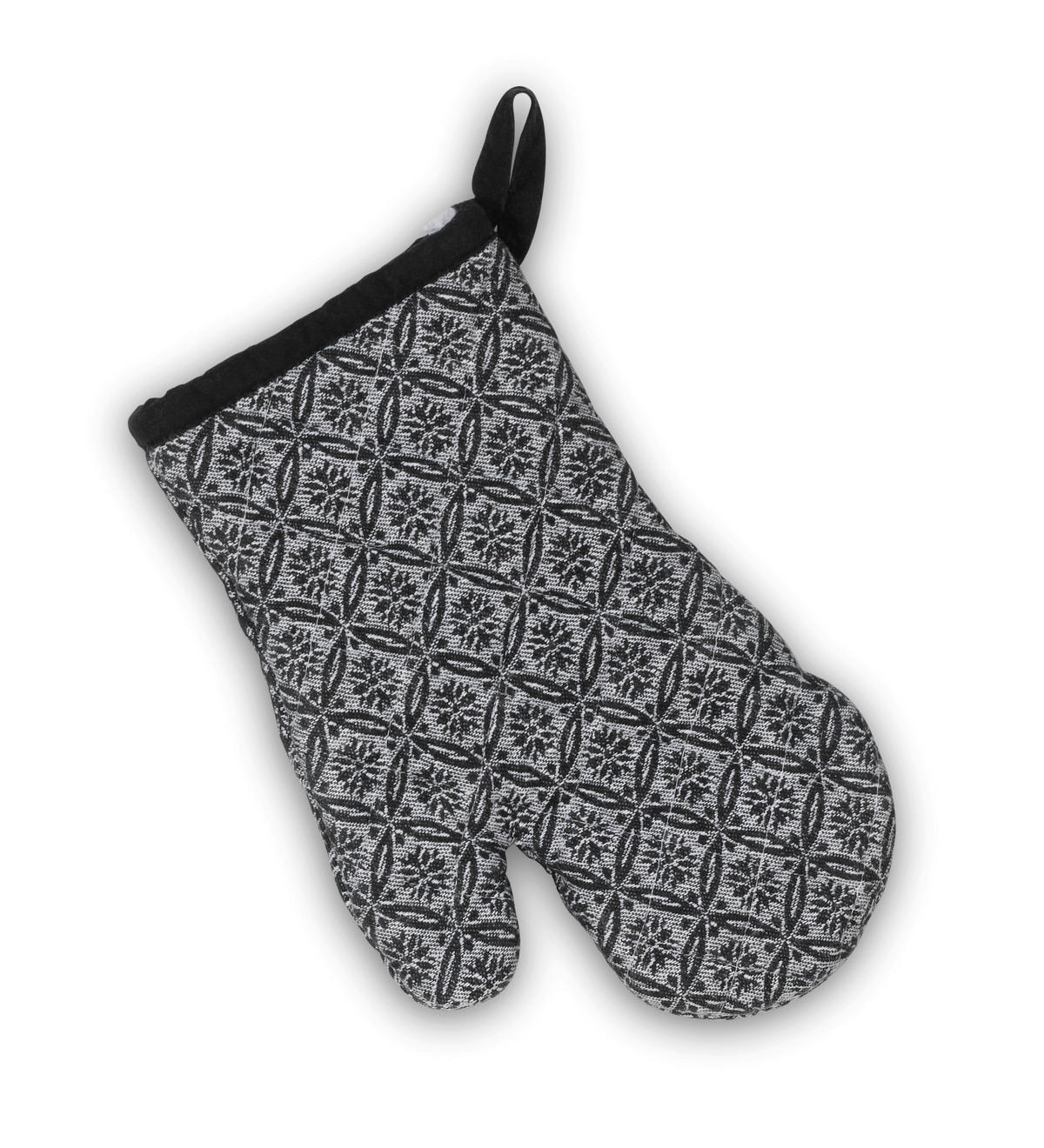 PRIJEMALKA IN ROKAVICA - črna/bela, Basics, tekstil (28/18cm) - Kela