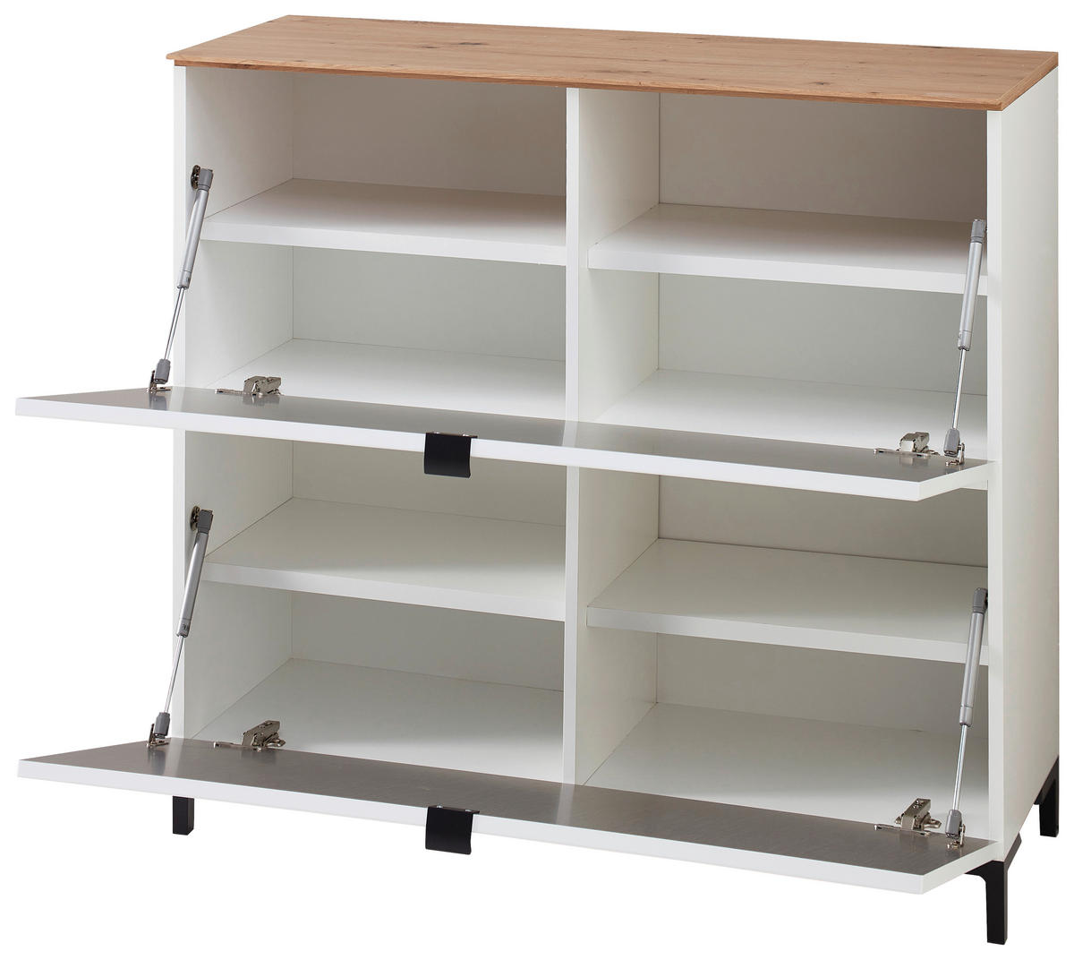 GARDEROBE 5-teilig  in 255/179/37 cm  - Weiß/Eiche Artisan, Design, Holzwerkstoff (255/179/37cm) - Voleo