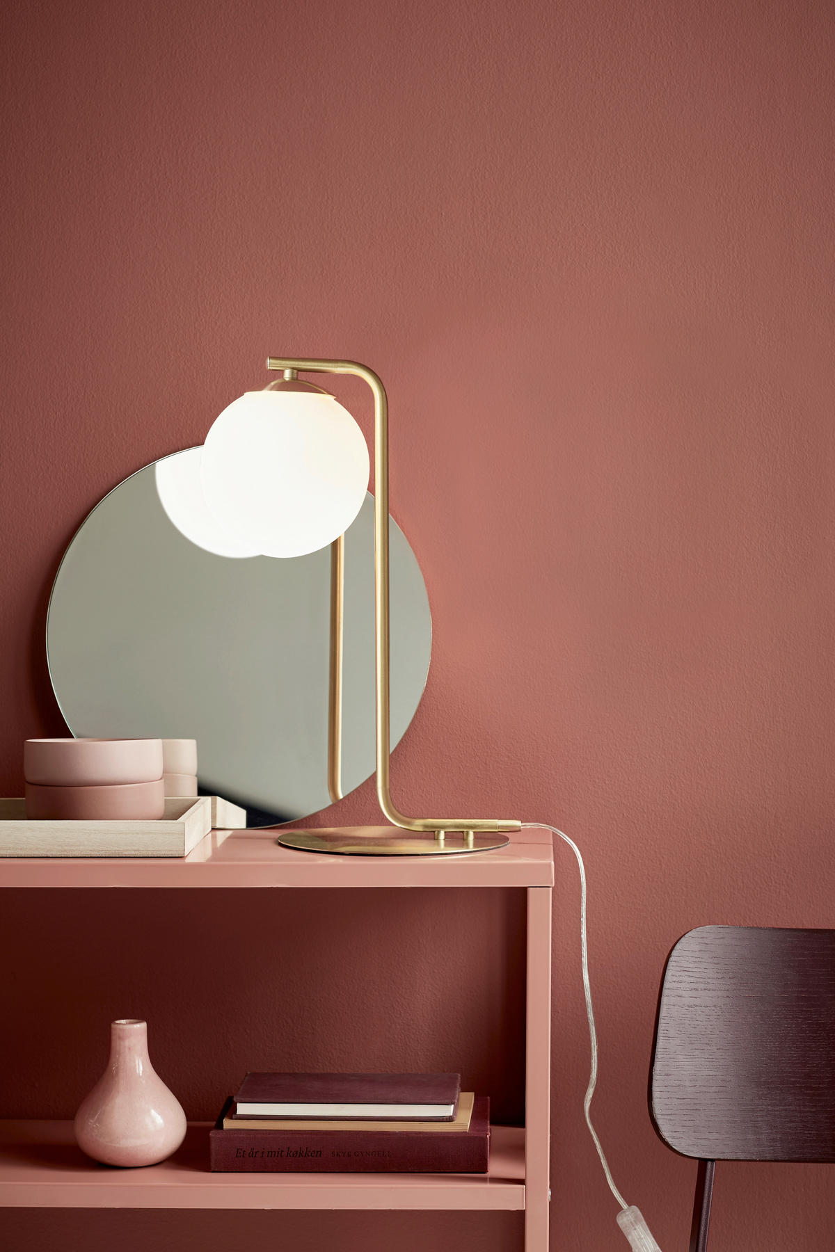 TISCHLEUCHTE GRANT 20/41 cm   - Messingfarben/Weiß, Design, Glas/Metall (20/41cm) - Nordlux