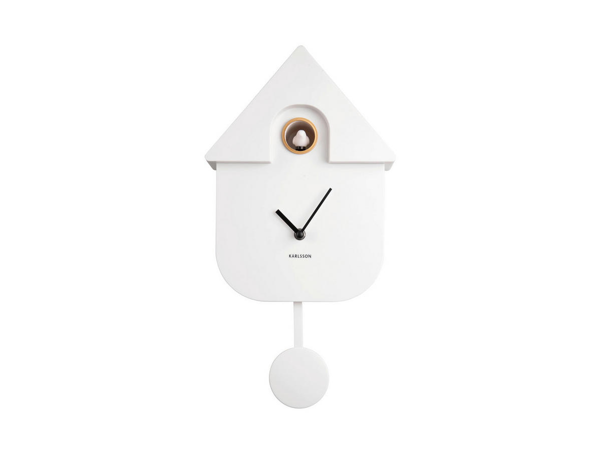 WANDUHR  Weiß  - Weiß, KONVENTIONELL, Kunststoff (21,5/41/8,5cm) - Karlsson
