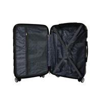 REISEKOFFERSET Schwarz, Champagner 3-teilig  - Champagner/Schwarz, KONVENTIONELL, Kunststoff/Textil - Novel