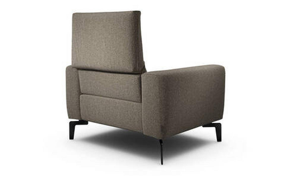 SESSEL in Chenille Braun  - Schwarz/Braun, Design, Textil/Metall (110/85/86-94cm) - SENSOO
