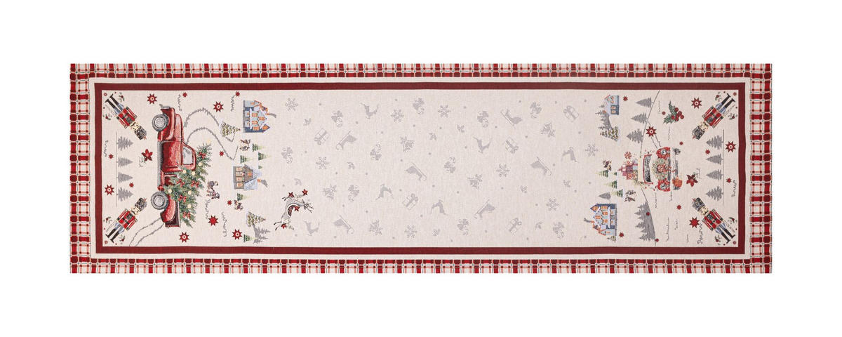 ASZTALI FUTÓ 40/140 cm   - bordó, Basics, textil (40/140cm)