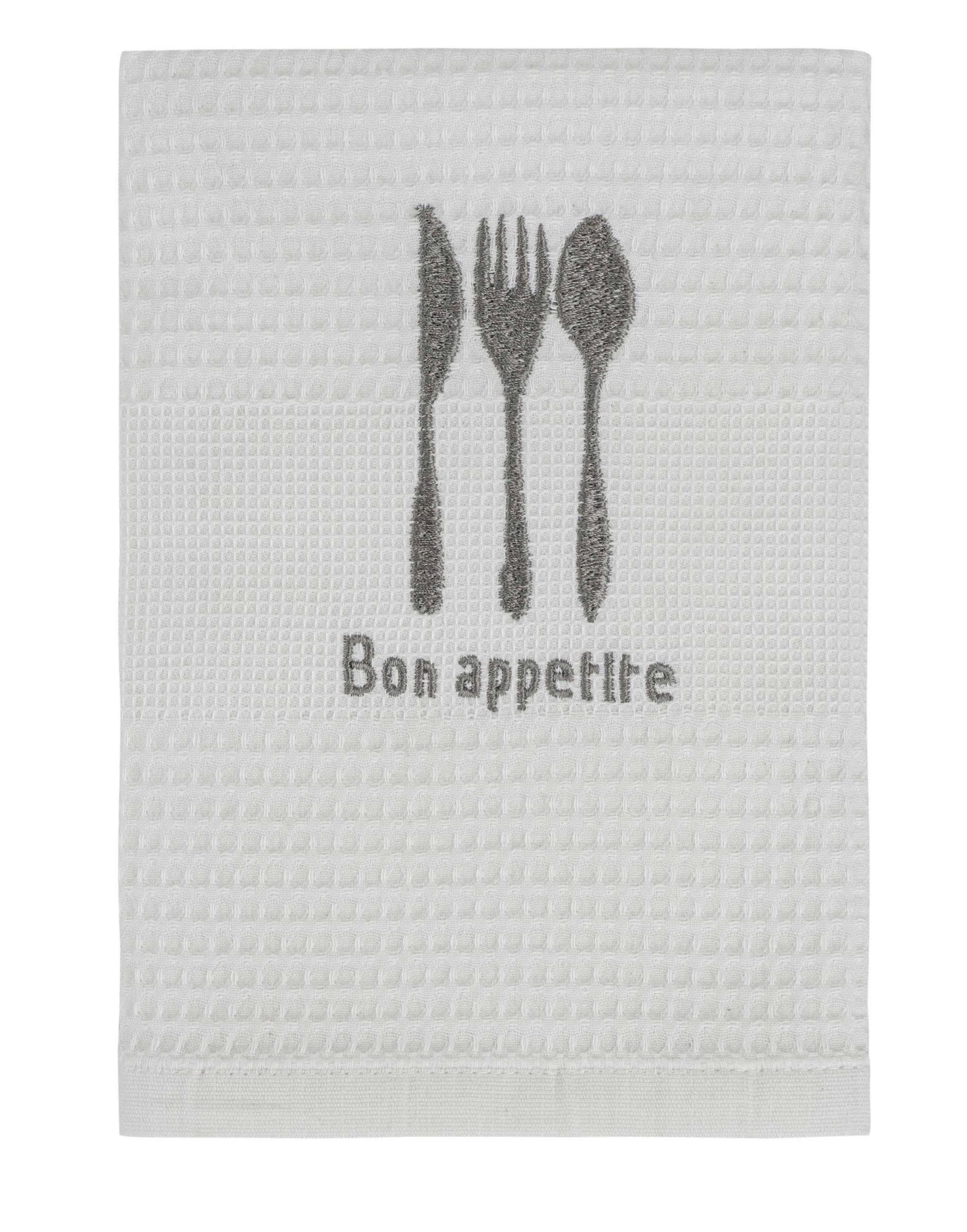 KUHINJSKA KRPA  BON APPETITE  50/70 cm       bela  - bela, Konvencionalno, tekstil (50/70cm)
