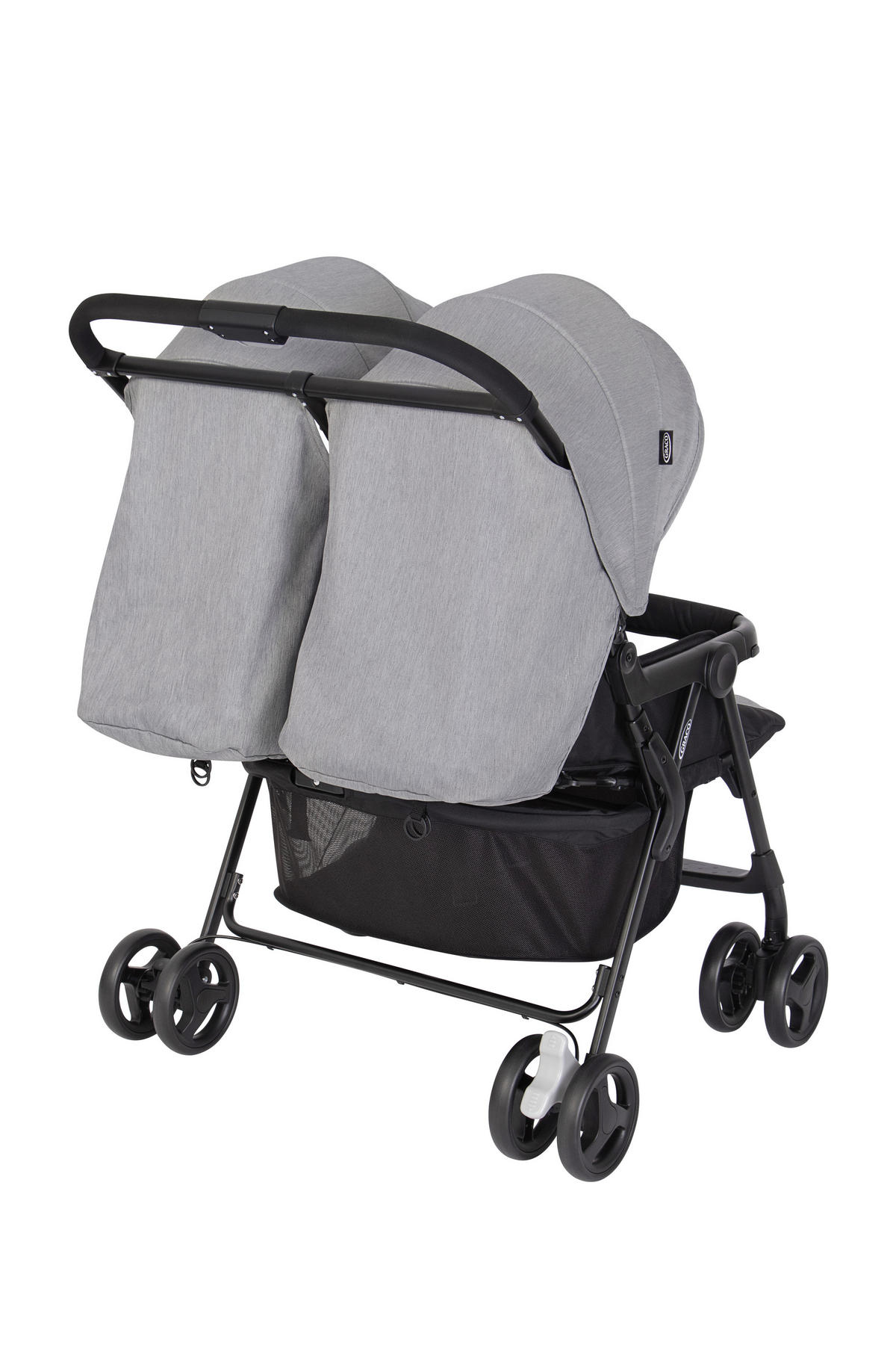 GESCHWISTERWAGEN DuoRider  - Schwarz/Grau, Basics, Textil/Metall (70/78/102cm) - Graco