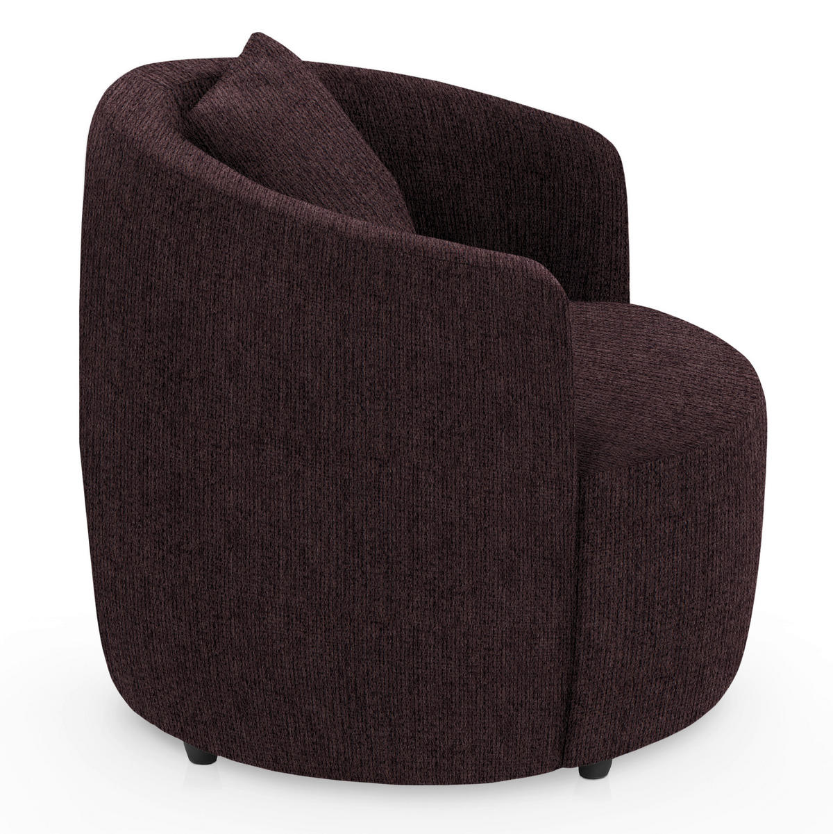 COCKTAILSESSEL in Chenille Braun  - Schwarz/Braun, Design, Kunststoff/Textil (81/74/81cm) - Livetastic