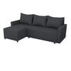 SJEDEĆA GARNITURA tekstil  tamno siva   - tamno siva, Moderno, tekstil (212/131cm) - Ti'me