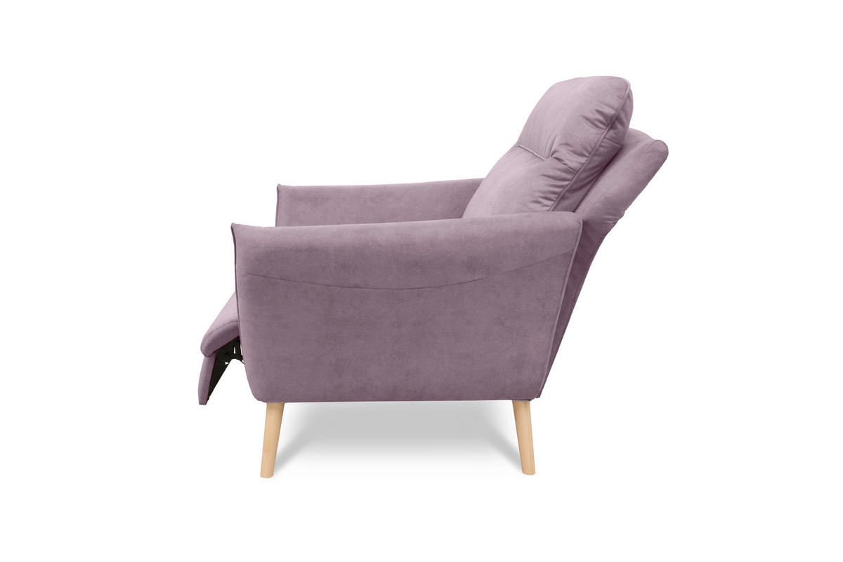 RELAXSESSEL in Textil Rosa  - Buchefarben/Rosa, Design, Holz/Textil (88/110/92cm) - Livetastic