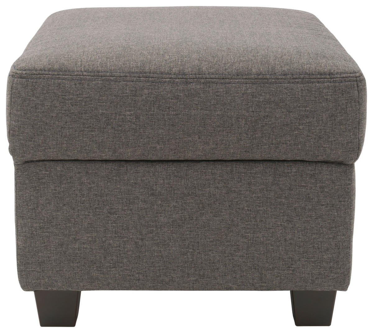 HOCKER Webstoff Braun, Schwarz  - Wengefarben/Schwarz, Design, Holz/Textil (67/41/52cm) - MID.YOU