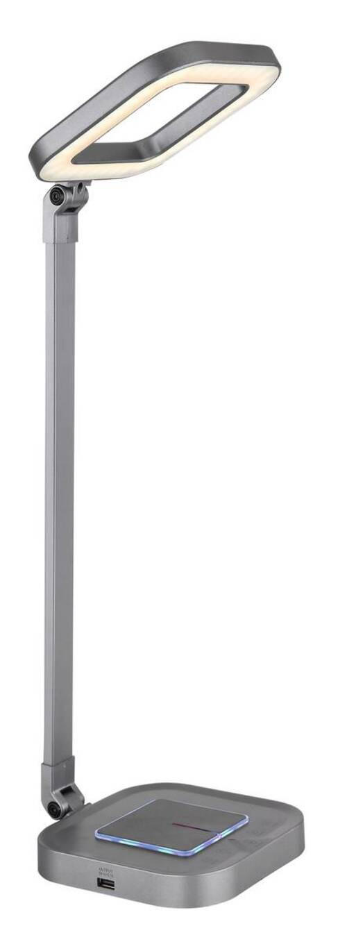 LED-SCHREIBTISCHLEUCHTE 14,5/14,5/43 cm   - Weiß/Grau, Basics, Kunststoff/Metall (14,5/14,5/43cm) - Globo