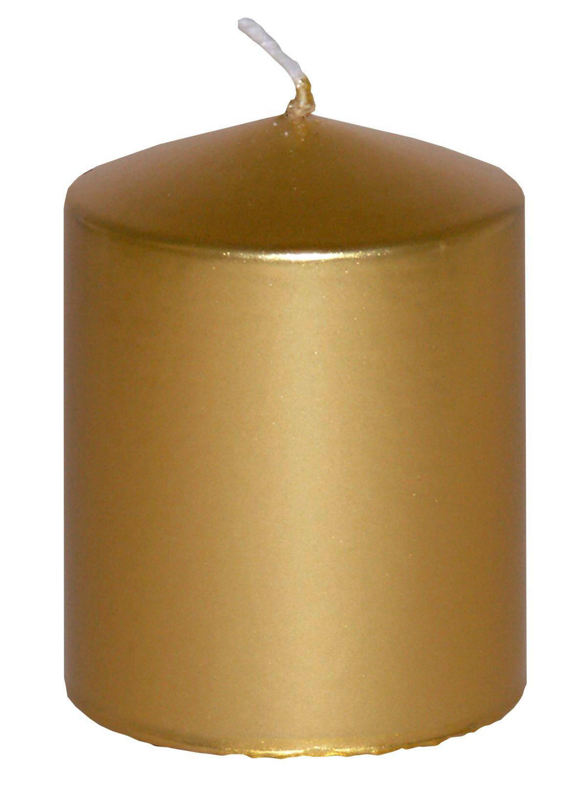 STUMPENKERZE  - Goldfarben, KONVENTIONELL (7,7cm)