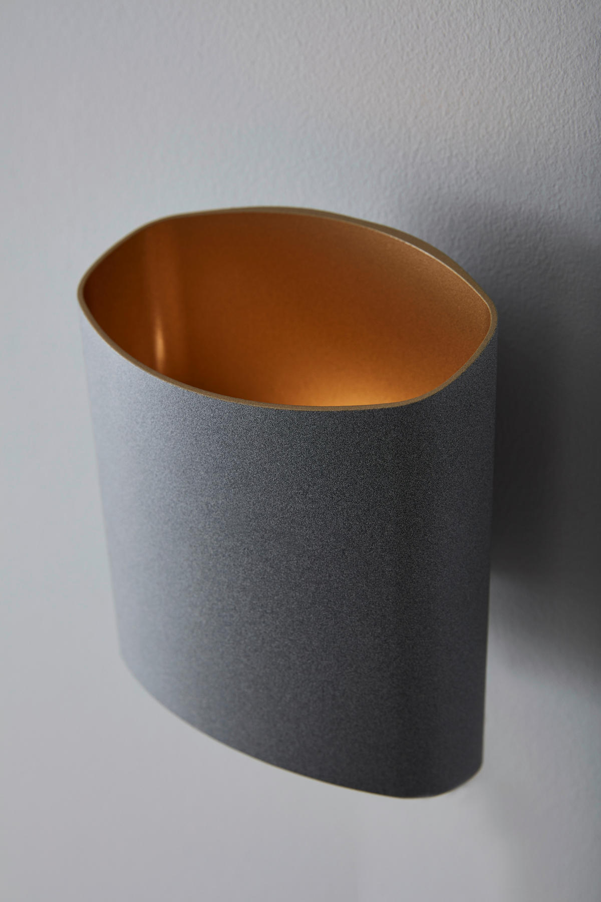 WANDLEUCHTE Sinne 10,6/3,5/17 cm   - Messingfarben/Grau, Design, Metall (10,6/3,5/17cm) - Belid