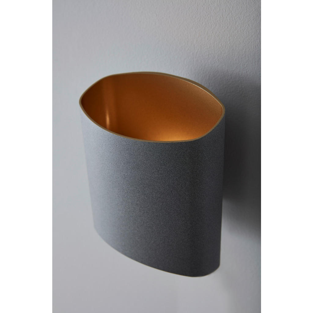 Thumbnail - Belid Wandleuchte Sinne, Grau, Messing, Metall, 3.5x17x10.6 cm, CE, Lampen & Leuchten, Innenbeleuchtung, Wandleuchten