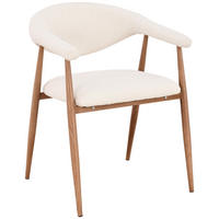 ARMLEHNSTUHL  Stoffauswahl Bouclé  Eichefarben, Creme  - Eichefarben/Creme, Design, Textil/Metall (58/78/60cm) - Lomoco