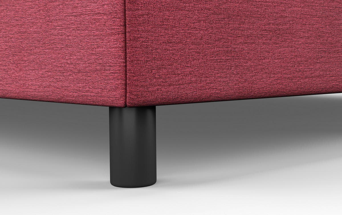 BOXBETT 140/200 cm  in Beere  - Beere/Schwarz, Modern, Holz/Holzwerkstoff (140/200cm) - MID.YOU