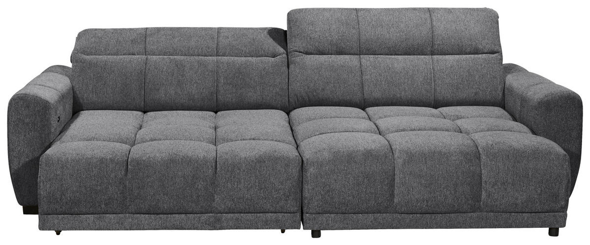 ECKSOFA HUNTER Anthrazit Mikrofaser  - Anthrazit/Schwarz, Basics, Kunststoff/Textil (297/170cm) - Livetastic