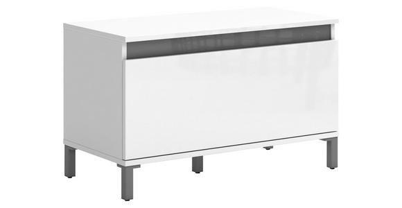 GARDEROBENBANK 80/48/38 cm - Anthrazit/Weiß, Design, Holzwerkstoff/Kunststoff (80/48/38cm) - Xora