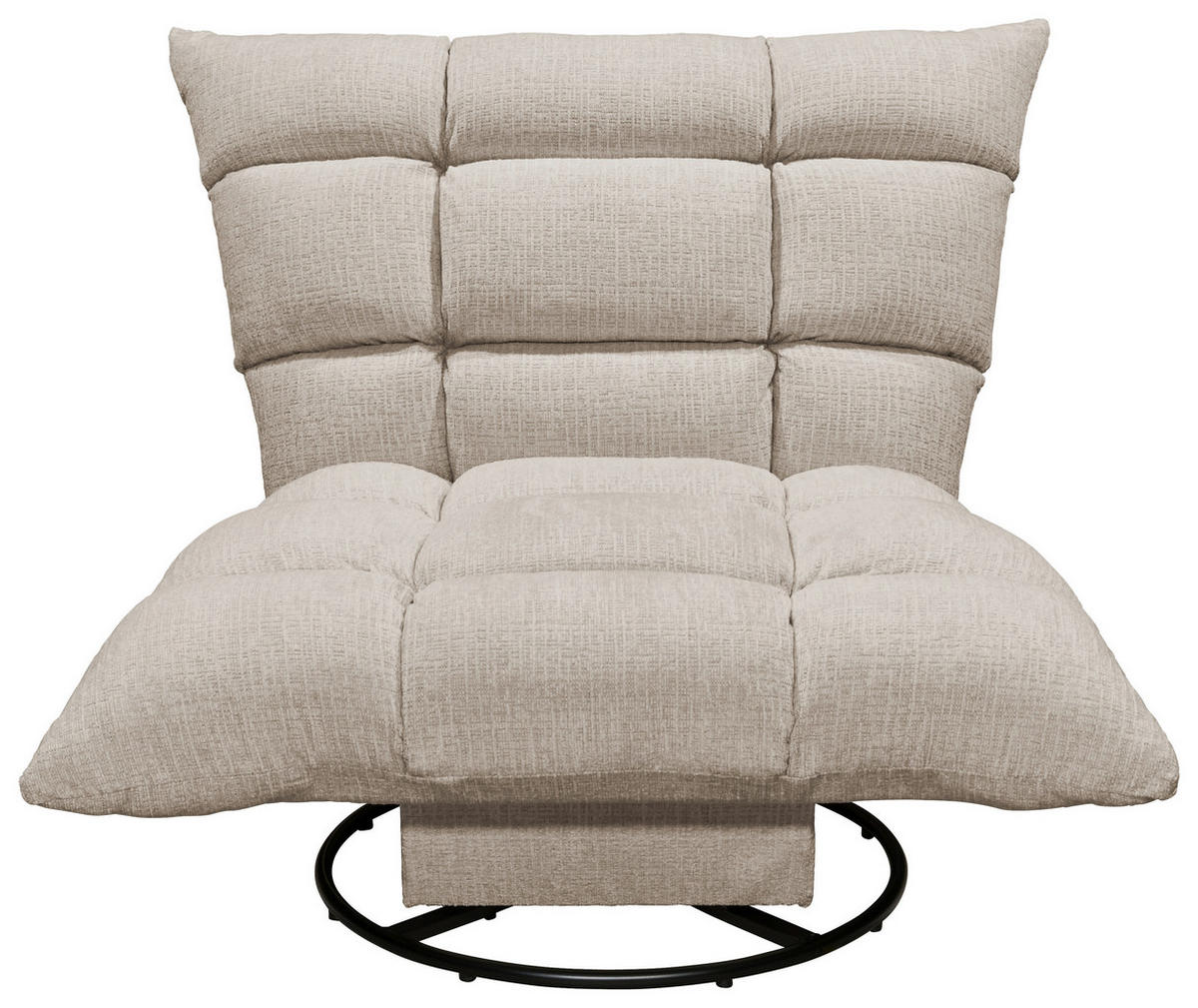 SESSEL in Chenille Taupe  - Taupe/Schwarz, MODERN, Textil/Metall (100/83/94cm) - Livetastic