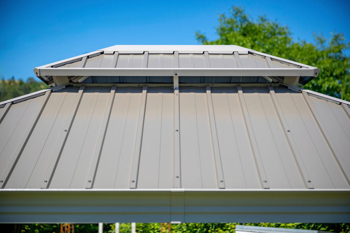 PAVILLON 483/307/363 cm Aluminium  - Champagner, Basics, Metall (483/307/363cm)