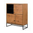 KOMMODE 102,2/124,7/45 cm - Eichefarben/Schwarz, Natur, Holzwerkstoff/Metall (102,2/124,7/45cm) - Carryhome KOMMODE 102,2/124,7/45 cm - Eichefarben/Schwarz, Natur, Holzwerkstoff/Metall (102,2/124,7/45cm) - Carryhome