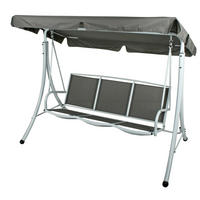 HOLLYWOODSKÁ HOUPAČKA  - bílá/šedá, Basics, kov (201/159/130cm) - Gardenson